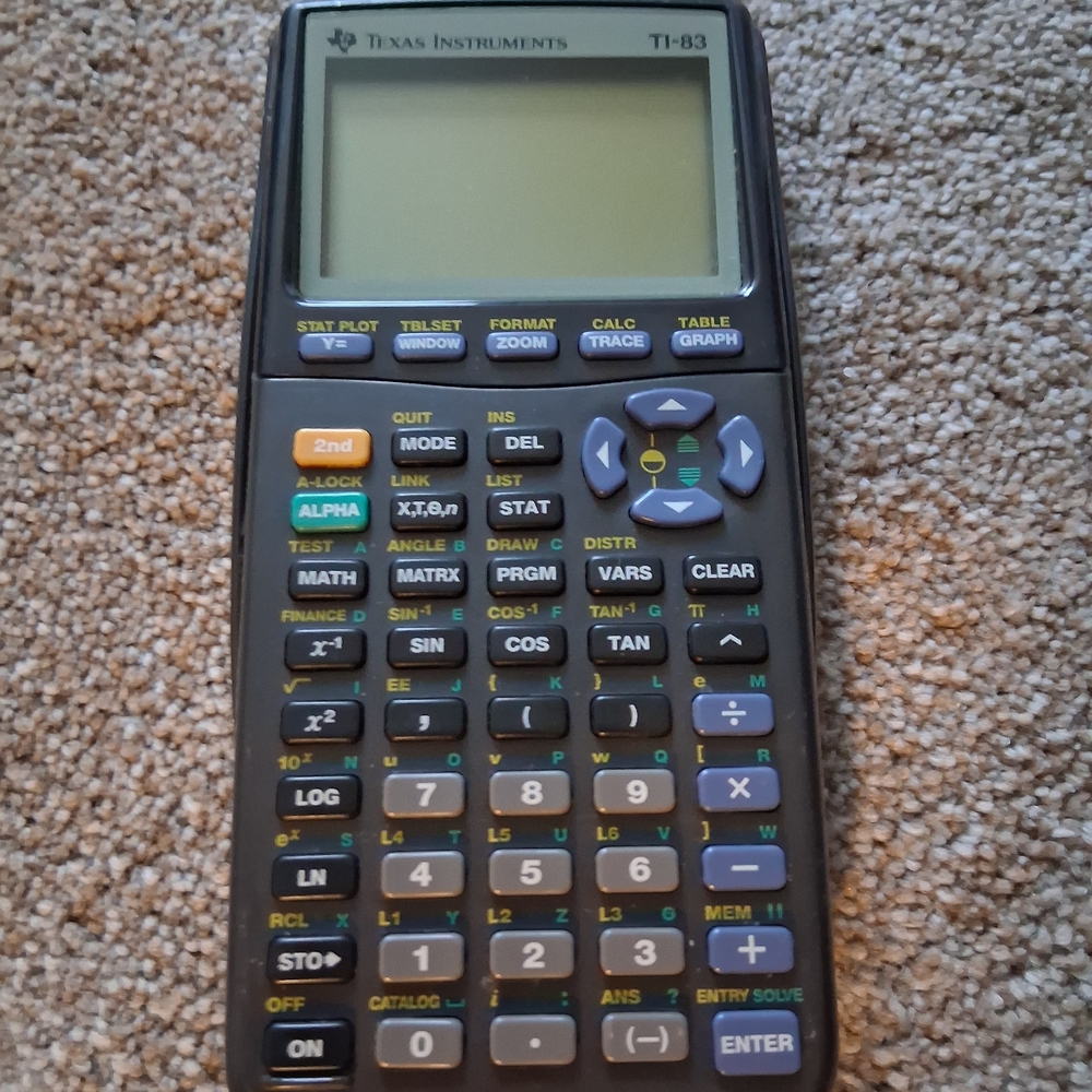 Texas Instruments TI-83 Graphing Calculator Black